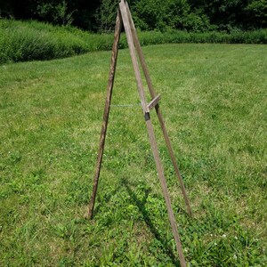 Rustic Wood Wedding Venue Easel, Large Bridal Shower Welcome Sign Display Stand, Country, Barn, Backyard, Beach, Orchard or Vinyard Decor image 3