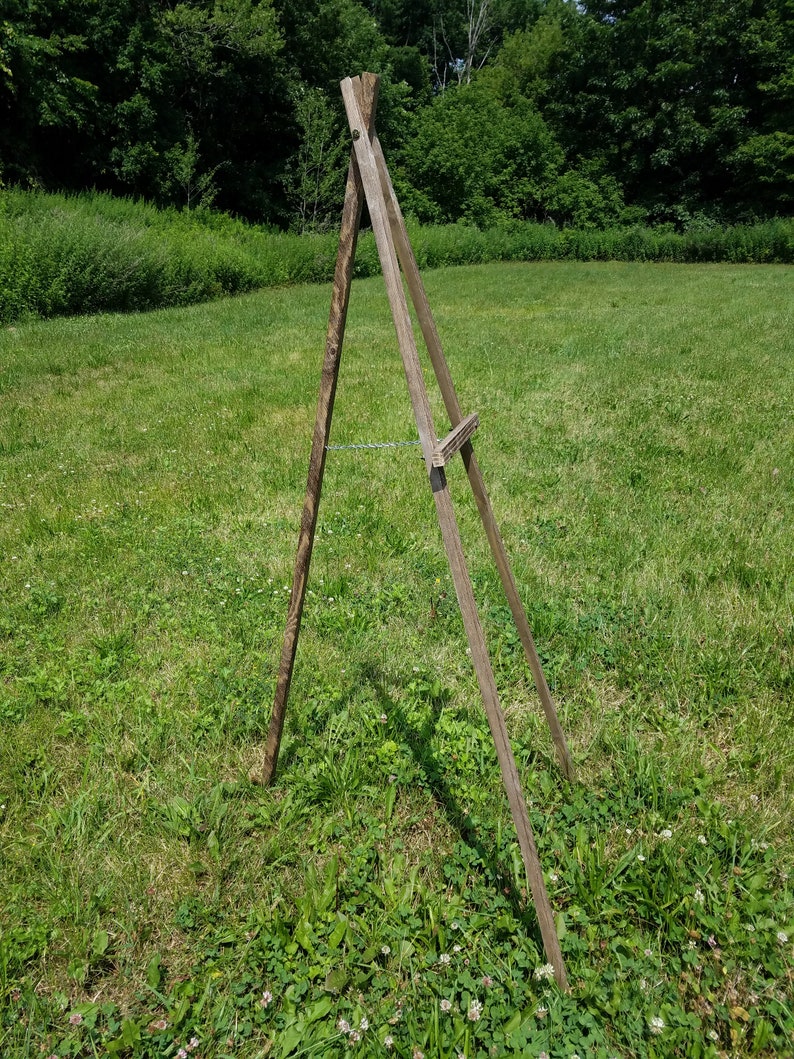 Rustic Wood Wedding Venue Easel, Large Bridal Shower Welcome Sign Display Stand, Country, Barn, Backyard, Beach, Orchard or Vinyard Decor image 3