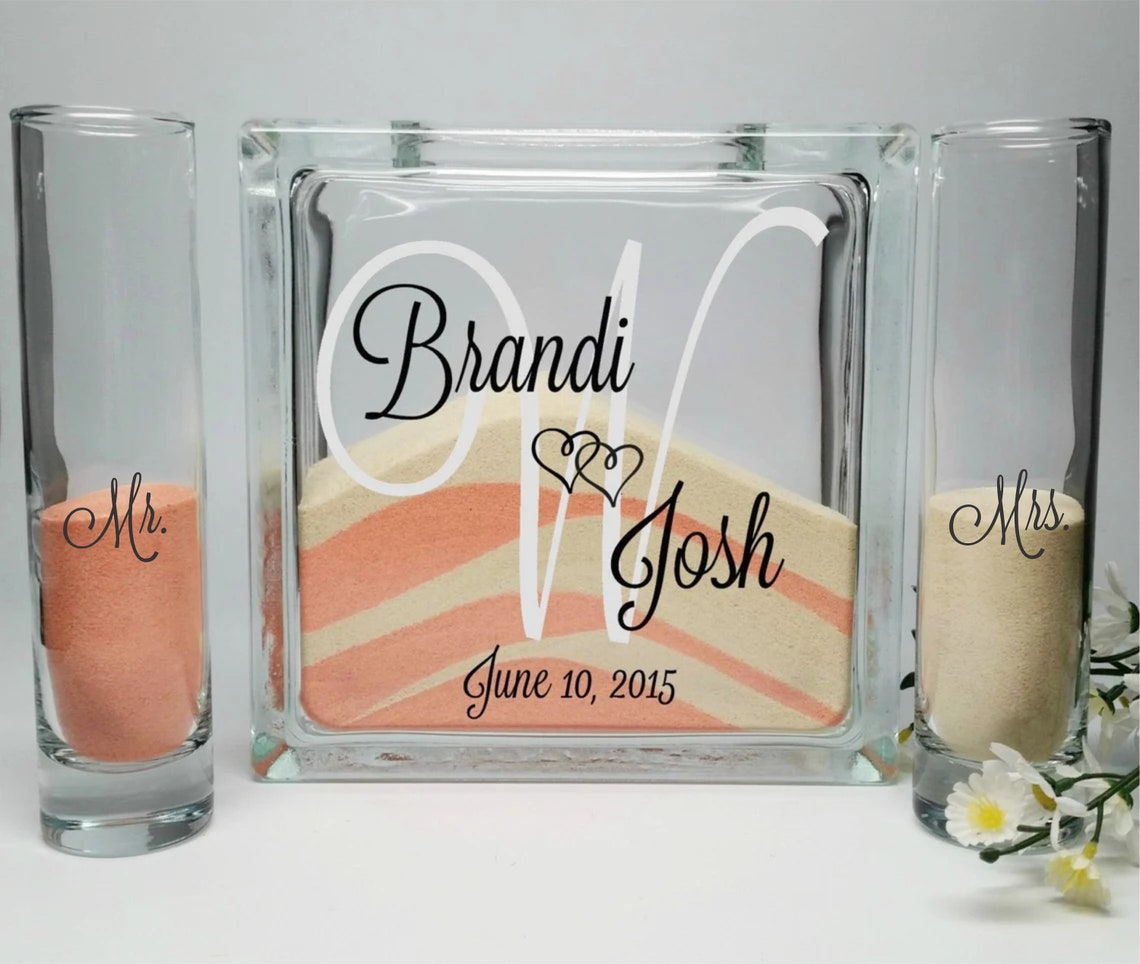 Unity Sand Set Wedding Sand Set Unity Sand Ceremony Set Etsy