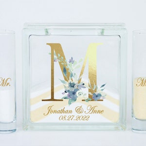 Unity Sand Ceremony Set for Wedding or Vow Renewal - Personalized Monogram Set - Church, Beach, Outdoor, Garden or Backyard Wedding Decor
