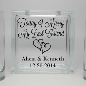 Unity Sand Set - Unity Sand Set with Sand - Sand Ceremony - Beach Wedding Decor - Unity Candle Alternative - Today I Marry My Best Friend