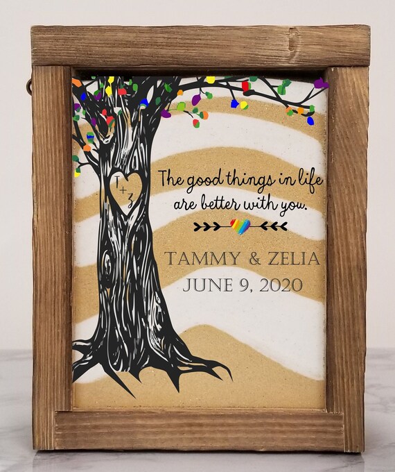 Same Sex Gay Lesbian Rustic Unity Sand Ceremony Set Shadow Etsy