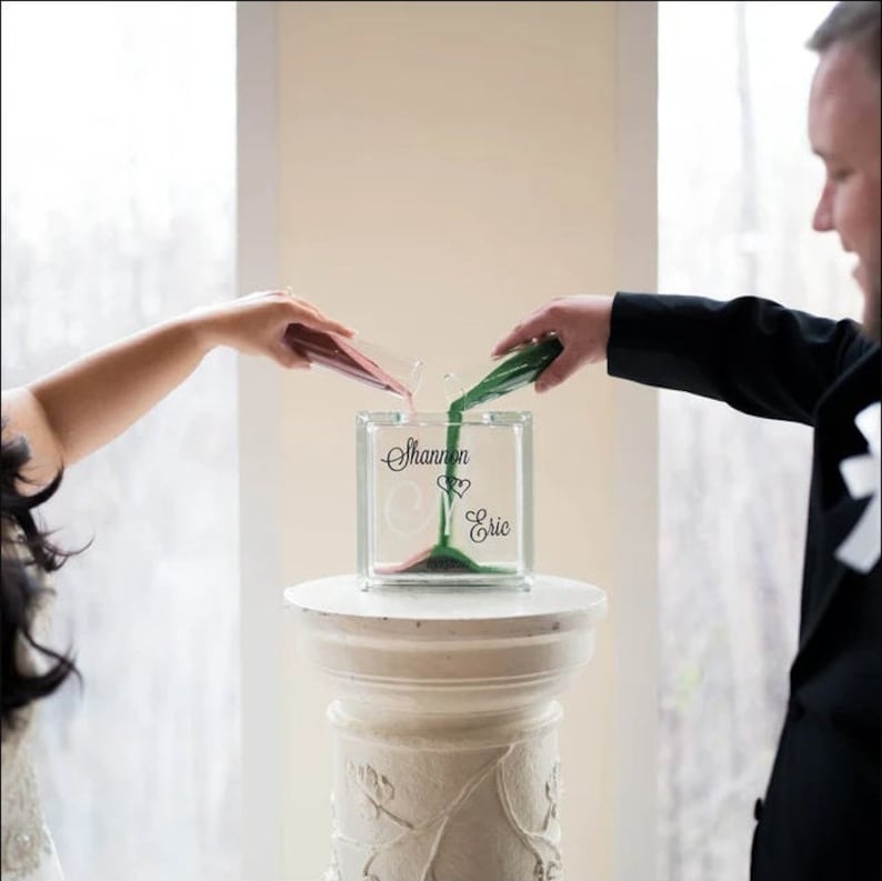 Sand Ceremony Set Unity Sand Vase Blended Wedding Wedding Etsy