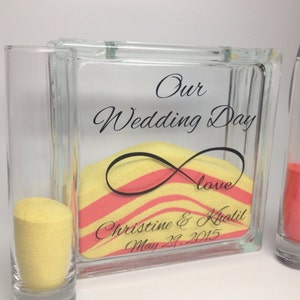 Unity Sand Wedding Ceremony Set, Infinity Symbol, Unity Sand Set, Beach Wedding Decor, Unity Candle Alternative, Our Wedding Day