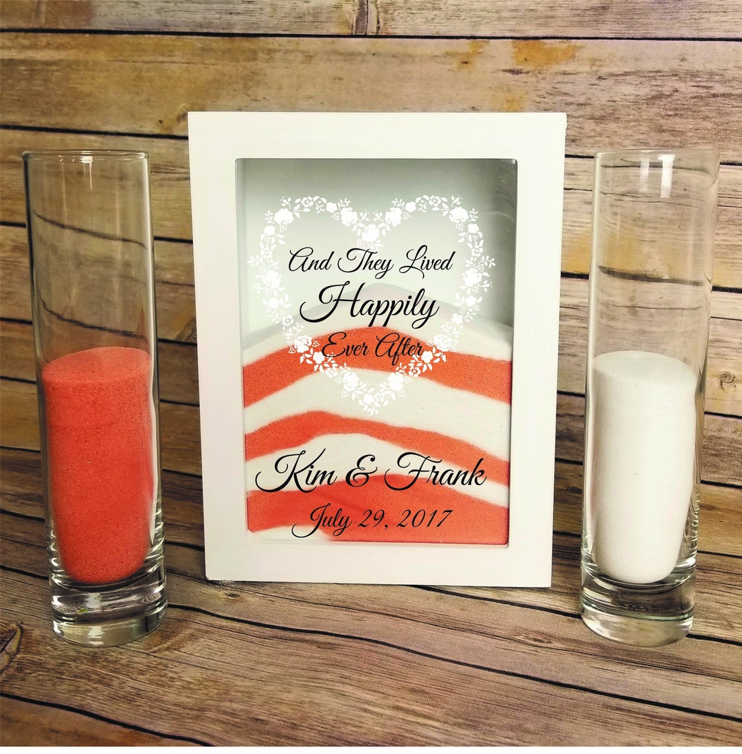 Unity Candle Alternative, Unity Sand Ceremony Shadow Box With Sand