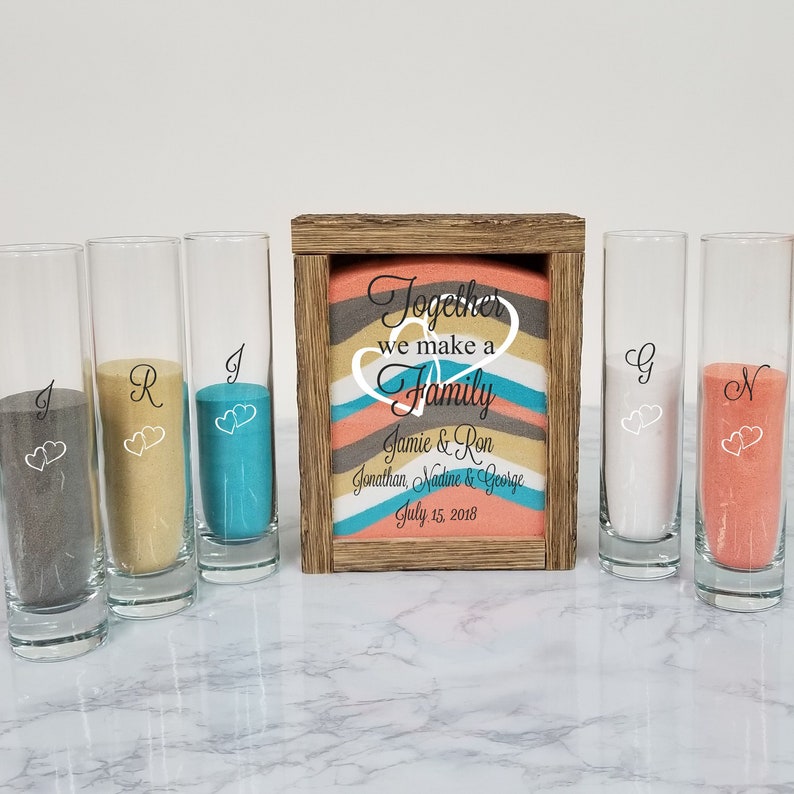 Sand Ceremony Set for Blended Family Rustic Wedding Shadow Etsy Canada