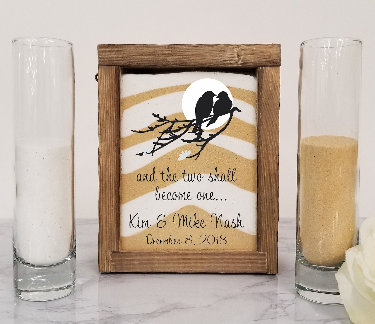 Rustic Barnwood Unity Sand Shadow Box Set Wedding Unity Etsy