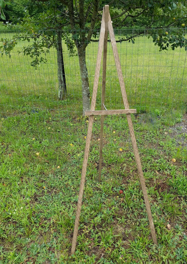 Rustic Wood Wedding Venue Easel, Large Bridal Shower Welcome Sign Display Stand, Country, Barn, Backyard, Beach, Orchard or Vinyard Decor image 2