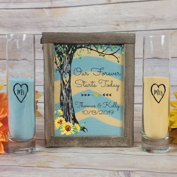 Rustic sand ceremony sets deals