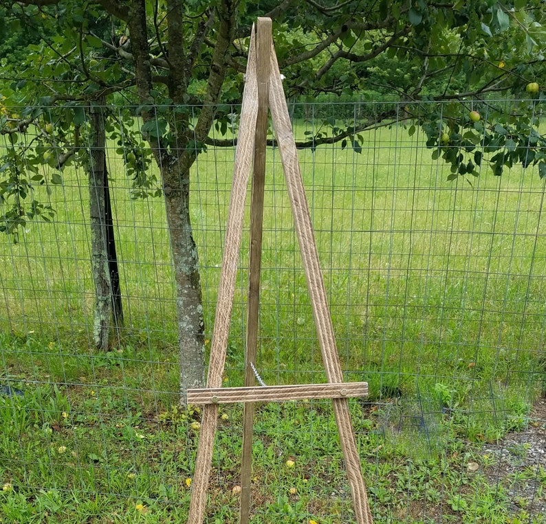 Rustic Wood Wedding Venue Easel, Large Bridal Shower Welcome Sign Display Stand, Country, Barn, Backyard, Beach, Orchard or Vinyard Decor image 1