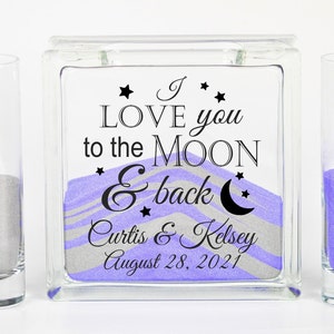 Sand Ceremony Set - Wedding Sand Set - Unity Sand Ceremony Set - Beach Wedding Decor - Unity Candle Set - Vow Renewal - Love You To The Moon