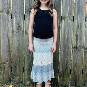 Haakpatroon maxinerok voor kinderen: chevronrok voor kinderen (pdf)