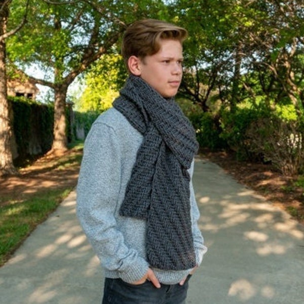 Men's Reversible Scarf *** CROCHET PATTERN ***