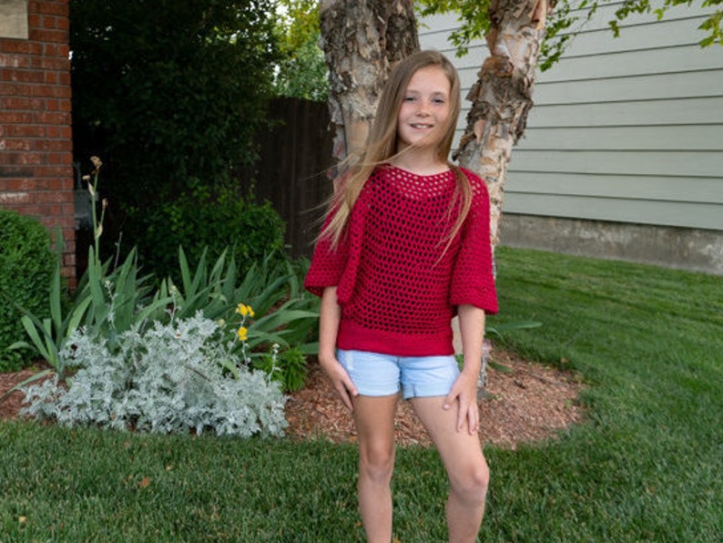 Kids Flowy Top CROCHET PATTERN image 2