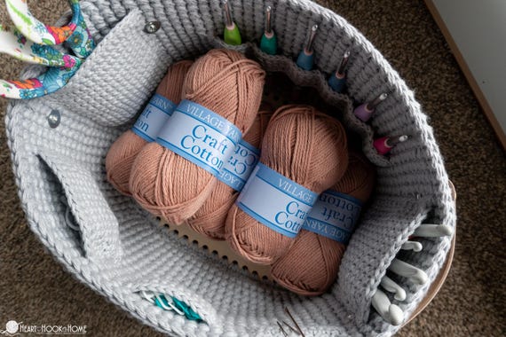 Crochet Yarn Organizer Pattern: PDF Printable, Two Sizes