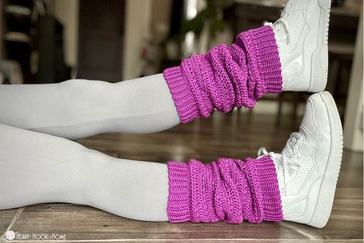 30 Crochet Leg Warmers Patterns for Retro, Cozy, and Statement Style 9 1980s Slouchy Retro Leg Warmers