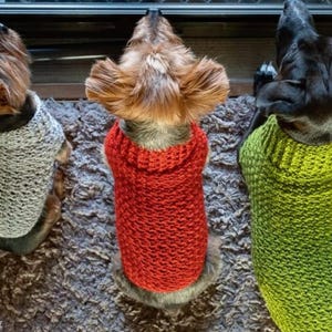 Crochet Dog Sweater Pattern – XS, S, M | Easy Dog Sweater PDF | Small Dog Crochet Pattern image 9