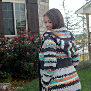 Painted Canyon Cardigan CROCHET PATTERN image 2