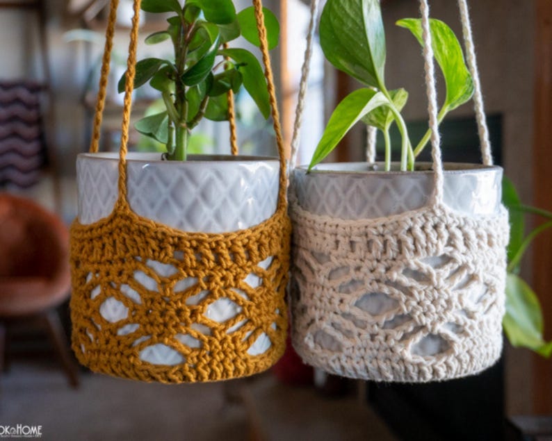 Crochet Plant Hanger Pattern: Two Sizes (PDF Pattern) image 1