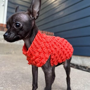 TINY Dog Crochet Sweater *** CROCHET PATTERN ***