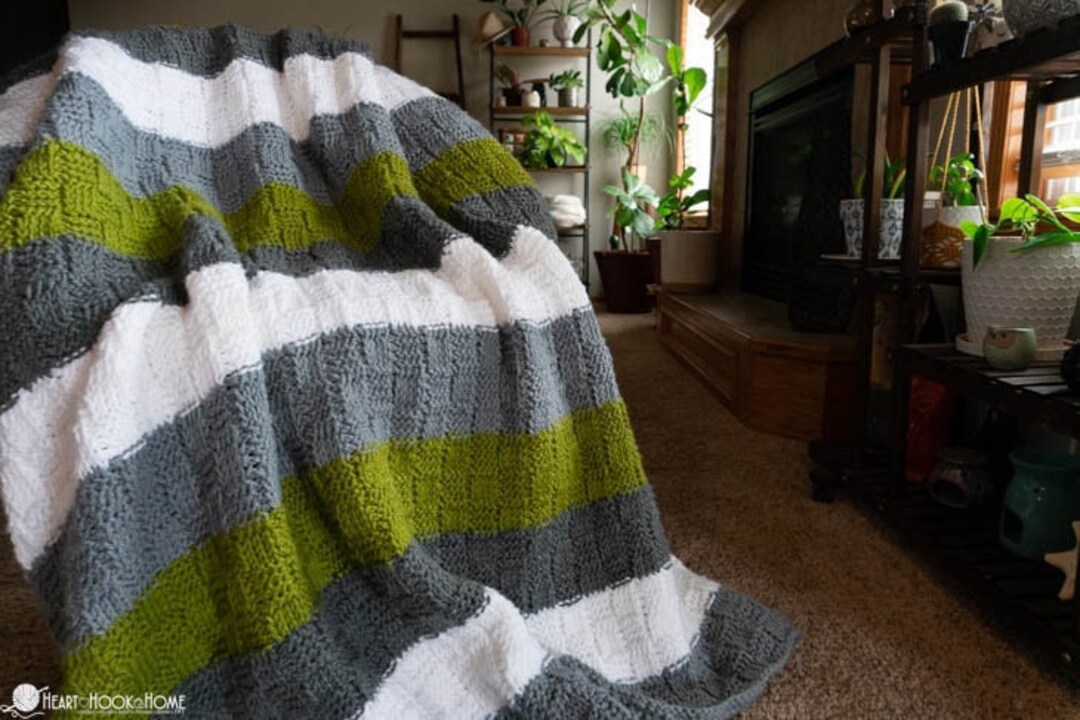 Tunisian Basket Weave Blanket CROCHET PATTERN Etsy