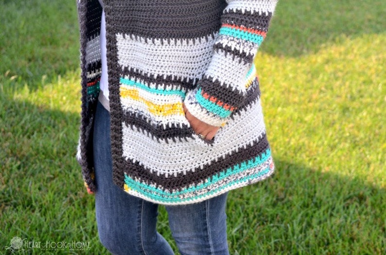 Painted Canyon Cardigan CROCHET PATTERN image 3