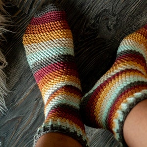 Herringbone Socks CROCHET PATTERN image 5