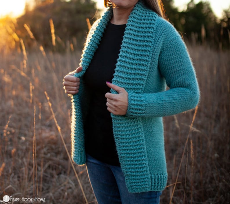 Tunisian Short Row Cardi ***CROCHET PATTERN***