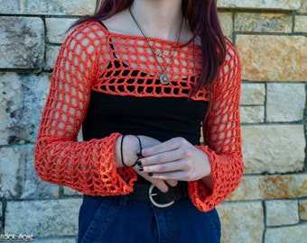 Chloe Mesh Sleeves Top *** CROCHET PATTERN ***