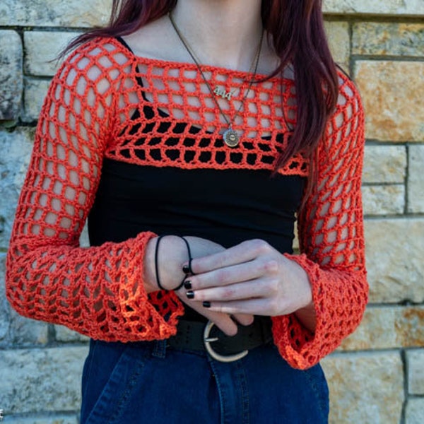 Chloe Mesh Sleeves Top *** CROCHET PATTERN ***