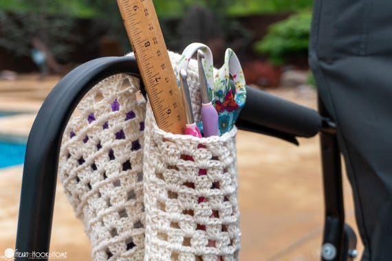 Camp Chair Cozy *** CROCHET PATTERN *** / Printable PDF / Two Sizes / Granny Stitch / Crochet Caddy