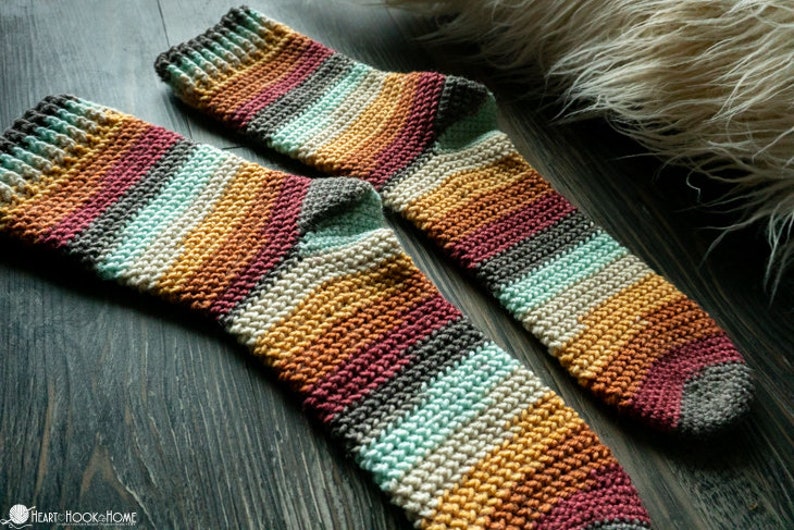 Herringbone Socks CROCHET PATTERN image 3