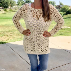 Four-Hour Fall Sweater Crochet Pattern (XS-5XL)