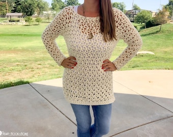 Four-Hour Fall Sweater Crochet Pattern (XS-5XL)
