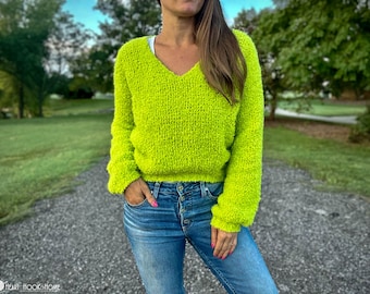 Olivia V-Neck Tunisian *** CROCHET PATTERN ***