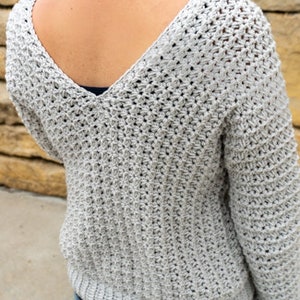 Basic V-Neck Sweater CROCHET PATTERN image 4