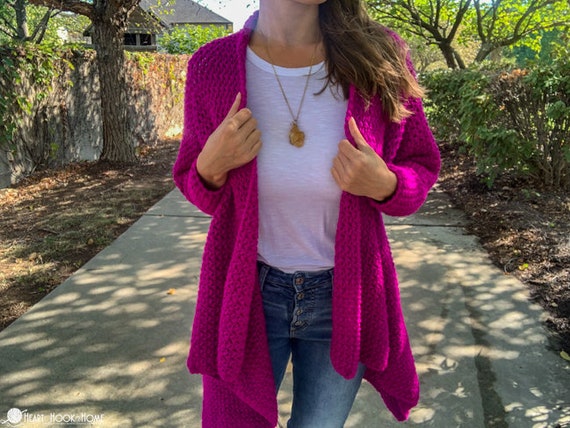 Heart hook home cardigan top