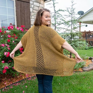 Come On I Wanna Ruana ***CROCHET PATTERN*** / Printable PDF / Lightweight Ruana Pattern