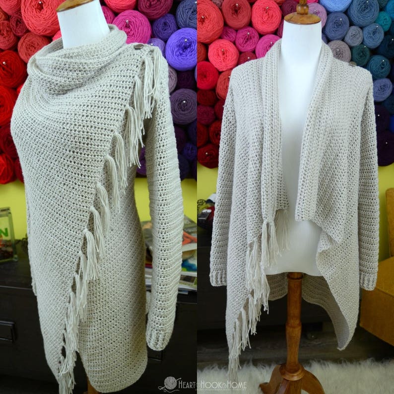 Blanket Cardigan CROCHET PATTERN image 5