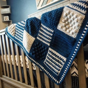 Creighton&#39;s Blanket ***CROCHET PATTERN*** / Printable PDF / Baby Blanket Crochet Pattern / Crochet Pattern Baby Blanket / Crochet Sampler