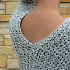 Basic V-Neck Sweater CROCHET PATTERN image 2