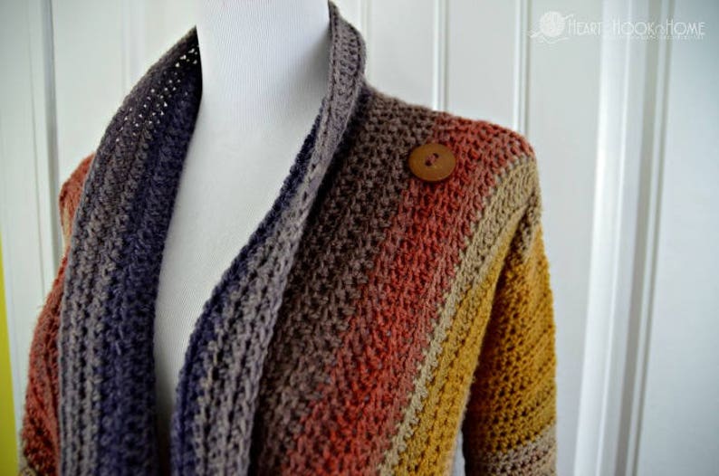 Blanket Cardigan CROCHET PATTERN image 7