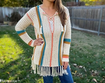 Hippie Chic Tunic *** CROCHET PATTERN ***