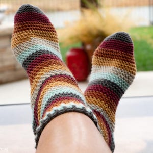 Herringbone Socks ***CROCHET PATTERN*** / Printable PDF / Crochet Sock Pattern / Crochet Socks / Sock Crochet Pattern