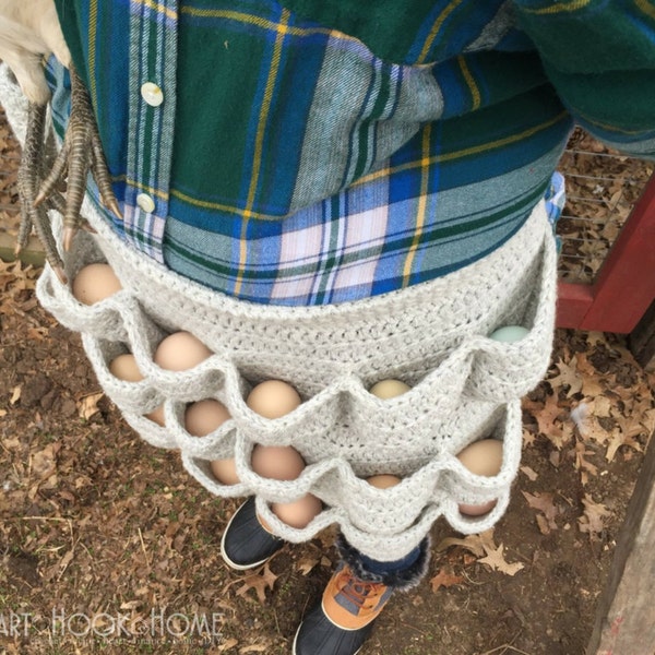 Egg Gathering Apron Crochet Pattern (PDF Download)