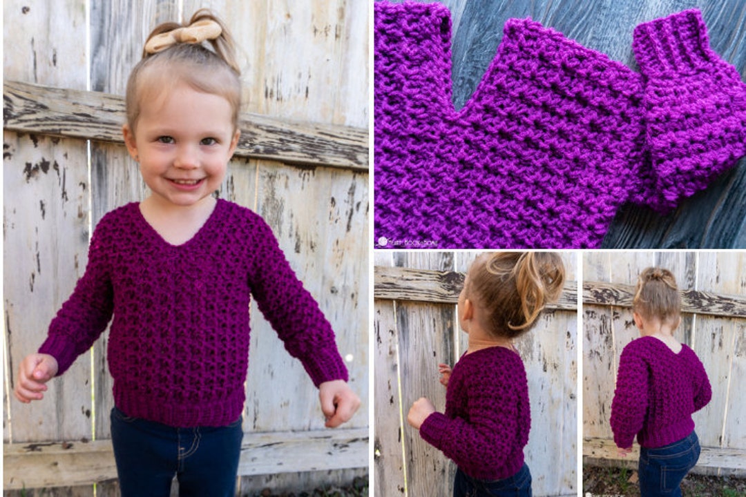 Child V-neck Sweater *** CROCHET PATTERN *** - Etsy
