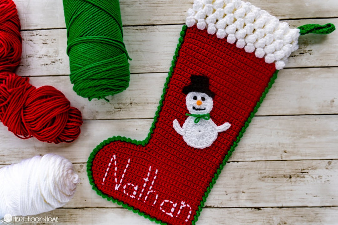 Vintage Christmas Stocking *** CROCHET PATTERN *** Etsy