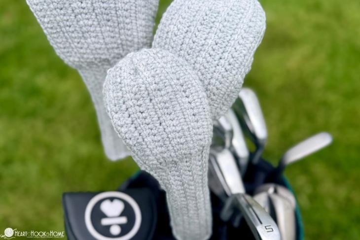 30 Golf Club Cover Crochet Patterns for Handmade Headcovers with Personality 14 Modern Ribbed Golf Club Cover Pattern Set
