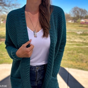 Camil Crochet Cardi Green main image 1