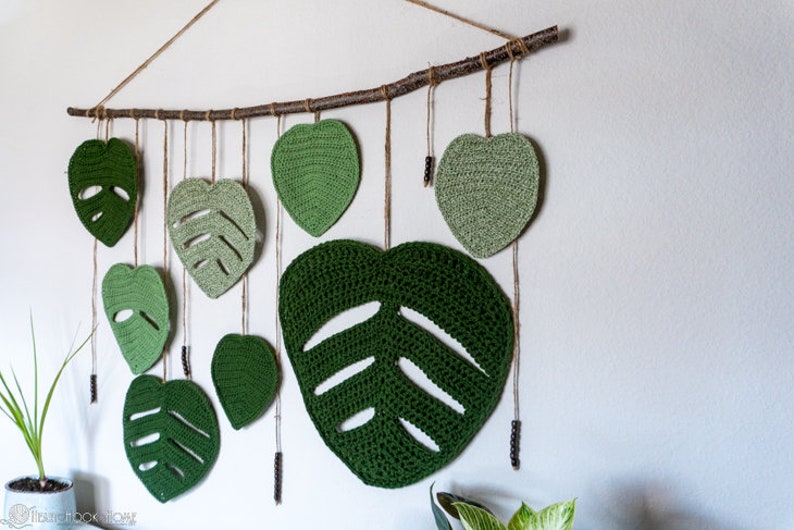 Monstera Wall Hanging CROCHET PATTERN image 4